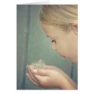 thinking of you dandelion seeds in hand cards