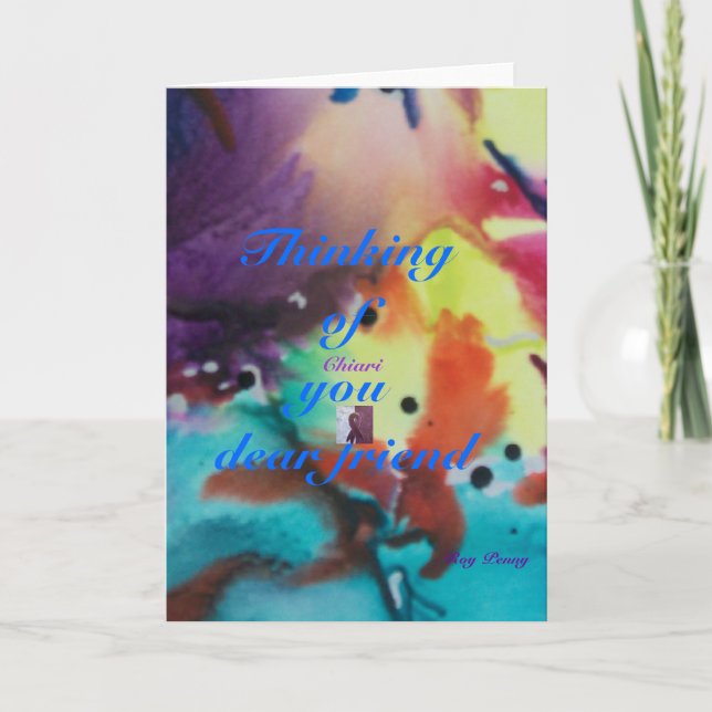 Thinking of you dear friend card (Front)