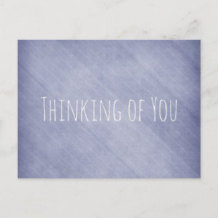 Thinking of You Diagonal Purple Grunge Stripes Postcard
