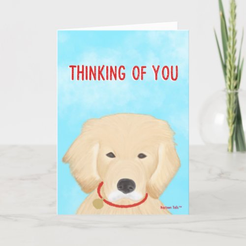 Thinking of You Dog Card Golden Retriever
