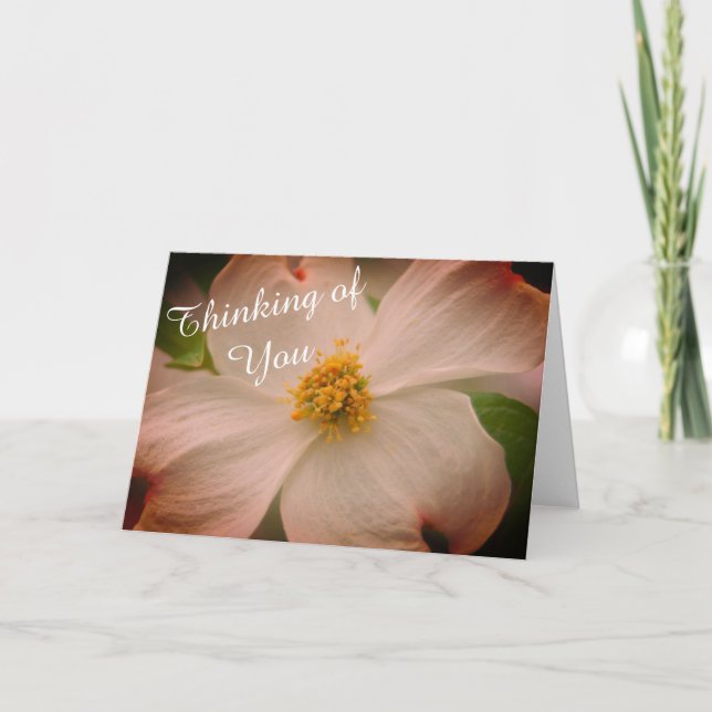"Thinking of You" Dogwood Flower Card (Front)
