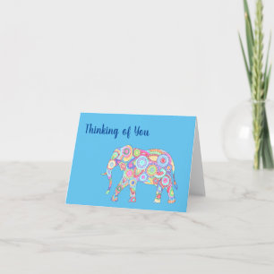 Thinking of you elephant card