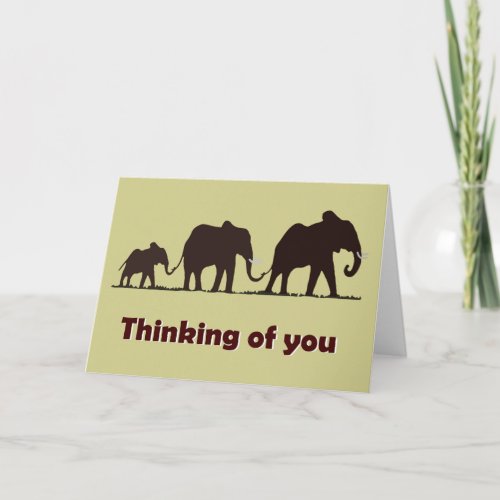 Thinking Of You Elephants Card