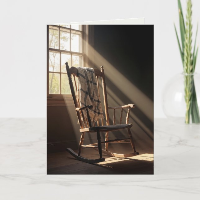 Thinking of You Empty Rocking Chair Card (Front)