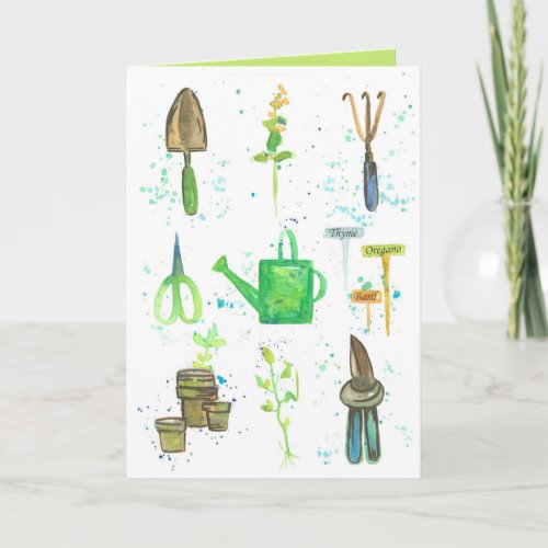 Thinking Of You Favorite Gardener Gardening Tools Card