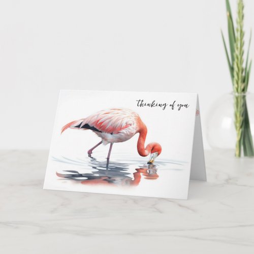 Thinking of You Flamingo Card