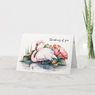 Thinking of You Flamingo Card