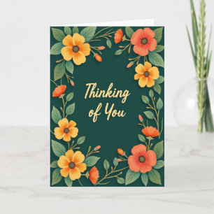 Thinking Of You Floral Art Card