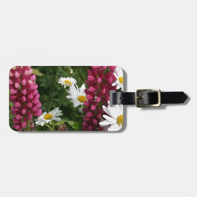 Thinking Of You Floral Blossoms Luggage Tag (Front Horizontal)