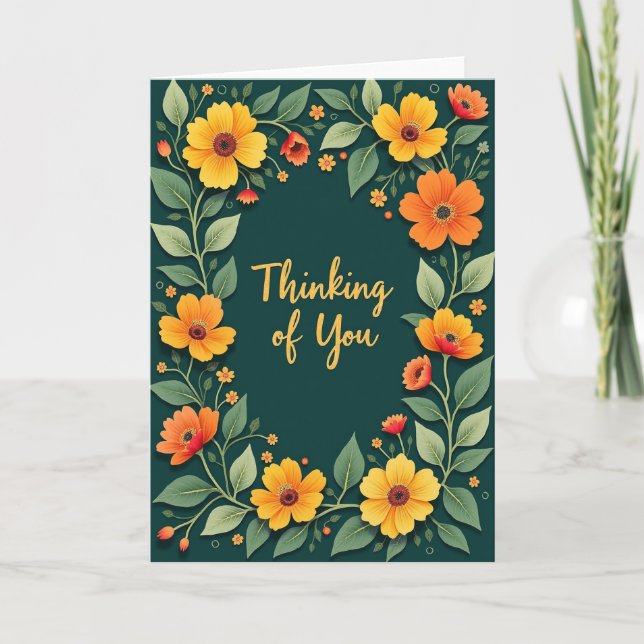 Thinking Of You Floral Card (Front)