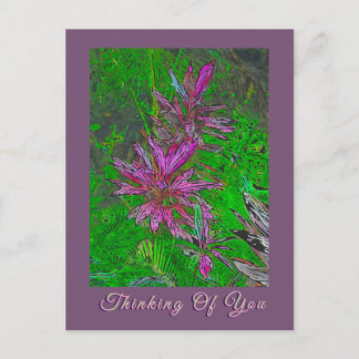 "THINKING OF YOU" FLORAL POSTCARD