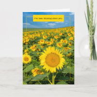 Thinking of You For Anyone Beautiful Sunflowers