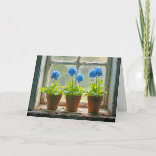 Thinking of You Forget-Me-Not Flower Pots Card