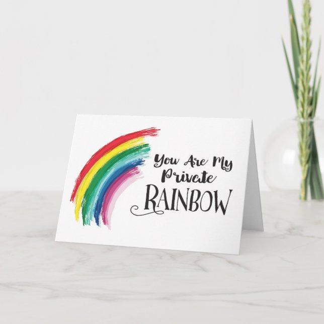 Thinking of You, Friend-You're my Private Rainbow Card (Front)