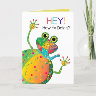 Thinking of You, Fun Frog, Kaleidoscope Collection Card