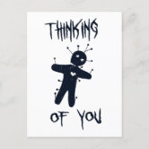 Sarcastic Thinking of You. Voodoo doll. for white or light backgrounds |  Poster