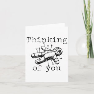 Thinking Of You Funny Vintage Voodoo Doll Card