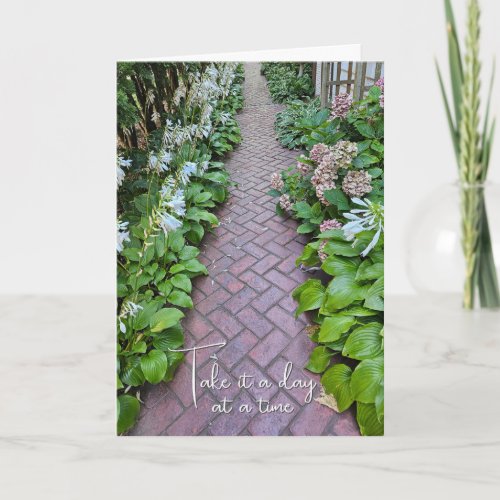 Thinking Of You Garden Path and Hosta Card