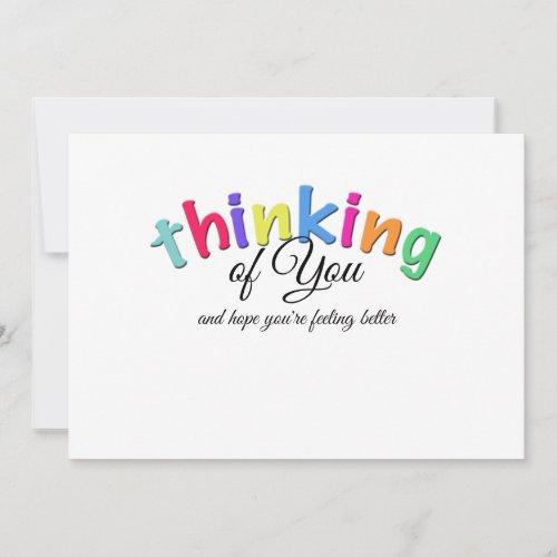 Thinking of You Get Well Card