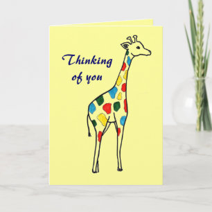 Thinking of you giraffe card