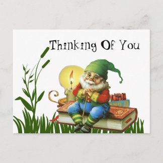 Thinking Of You Gnome Postcard