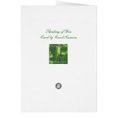 Thinking of you Golden Bee Fly Card (Back)