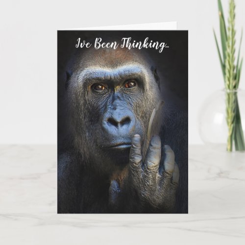 Thinking of You Gorilla Wildlife Greeting Card