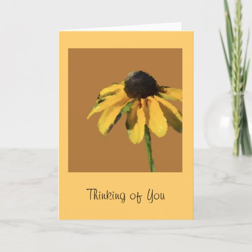 Thinking of You Greeting Card with Sunflower