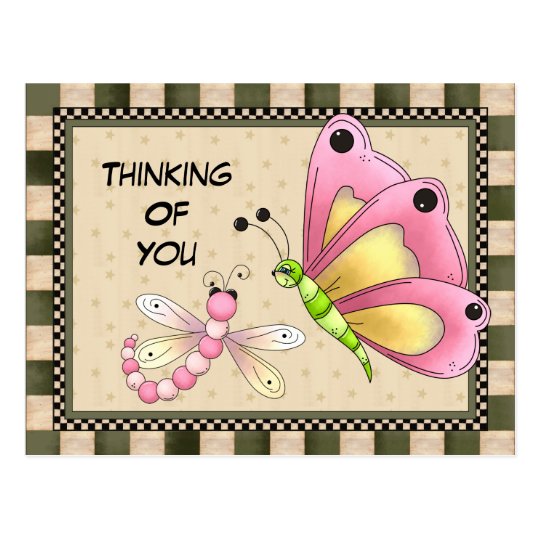 Thinking Of You Greeting Postcard Zazzle Com