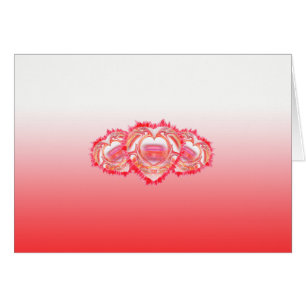 Thinking Of You Hearts Red Ombre Inside Template