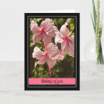 Thinking Of You Hibiscus Card at Zazzle