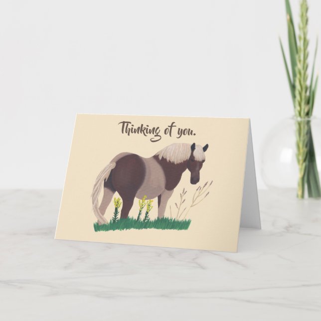 Thinking of you Horse Greeting Cards (Front)
