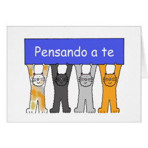 Thinking of You in Italian Cartoon Cats Cards