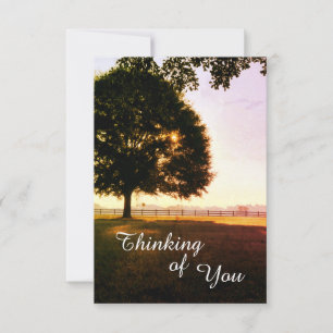 Thinking of You Landscape Sunrise Greeting Thank You Card