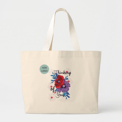 Thinking of You Large Tote Bag