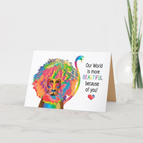 Thinking of You Lion Kaleidoscope Collection Card