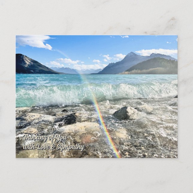 Thinking of You Love Sympathy Landscape Postcard (Front)