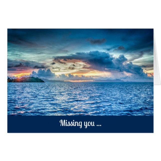 Thinking Of You Loving You Missing You Cards (Front Horizontal)