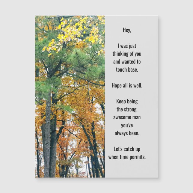 Thinking of You Magnetic Greeting Card (Front)