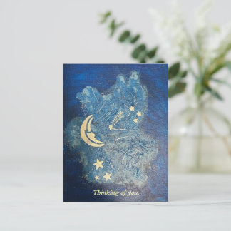 Thinking of you, Moon and Stars Postcards