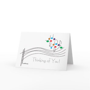 Thinking of You Music Notes Greeting Card