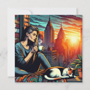 Thinking of You my Friend Woman Reading Card