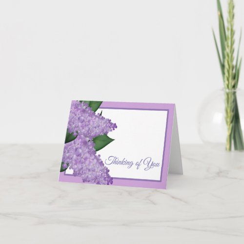 Thinking of You Note Card_Lilacs Card