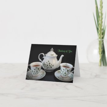 Thinking Of You Note Card~shamrock Design Card by Solasmoon at Zazzle