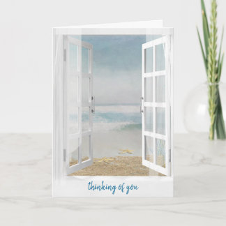 Thinking of You Ocean Window with Starfish Card