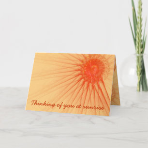 Thinking of You Orange Sunshine Rays Template
