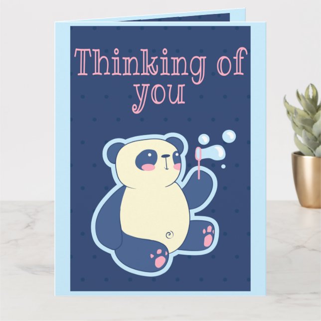 THINKING OF YOU PANDA  CARD (Small Plant)