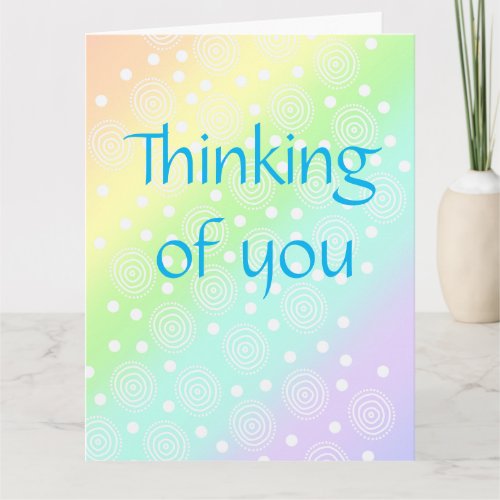 Thinking of You Pastel Rainbow Greeting Card