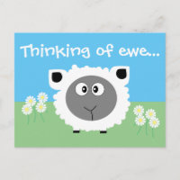 Thinking Of You Personalized Cute Funny Sheep