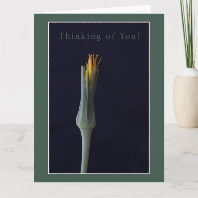 Thinking of You! Personalized Floral Greeting Card (Front)
